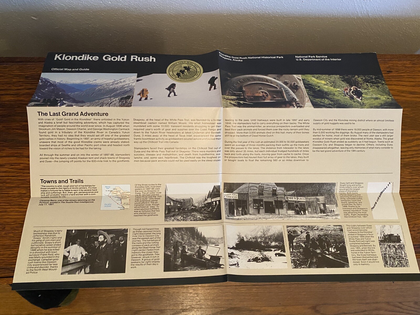 Klondike Gold Rush National Park Official Map & Guide Centennial Sticker Unigrid