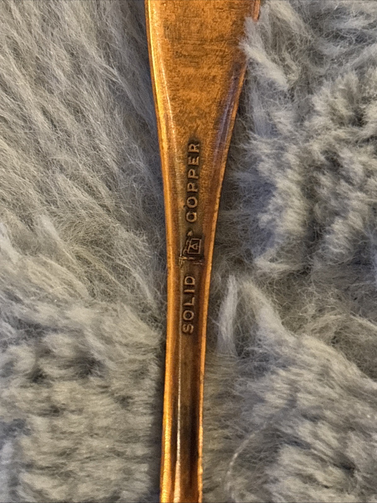 Vintage Solid Copper Teton National Park Souvenir Spoon 4.25″ long