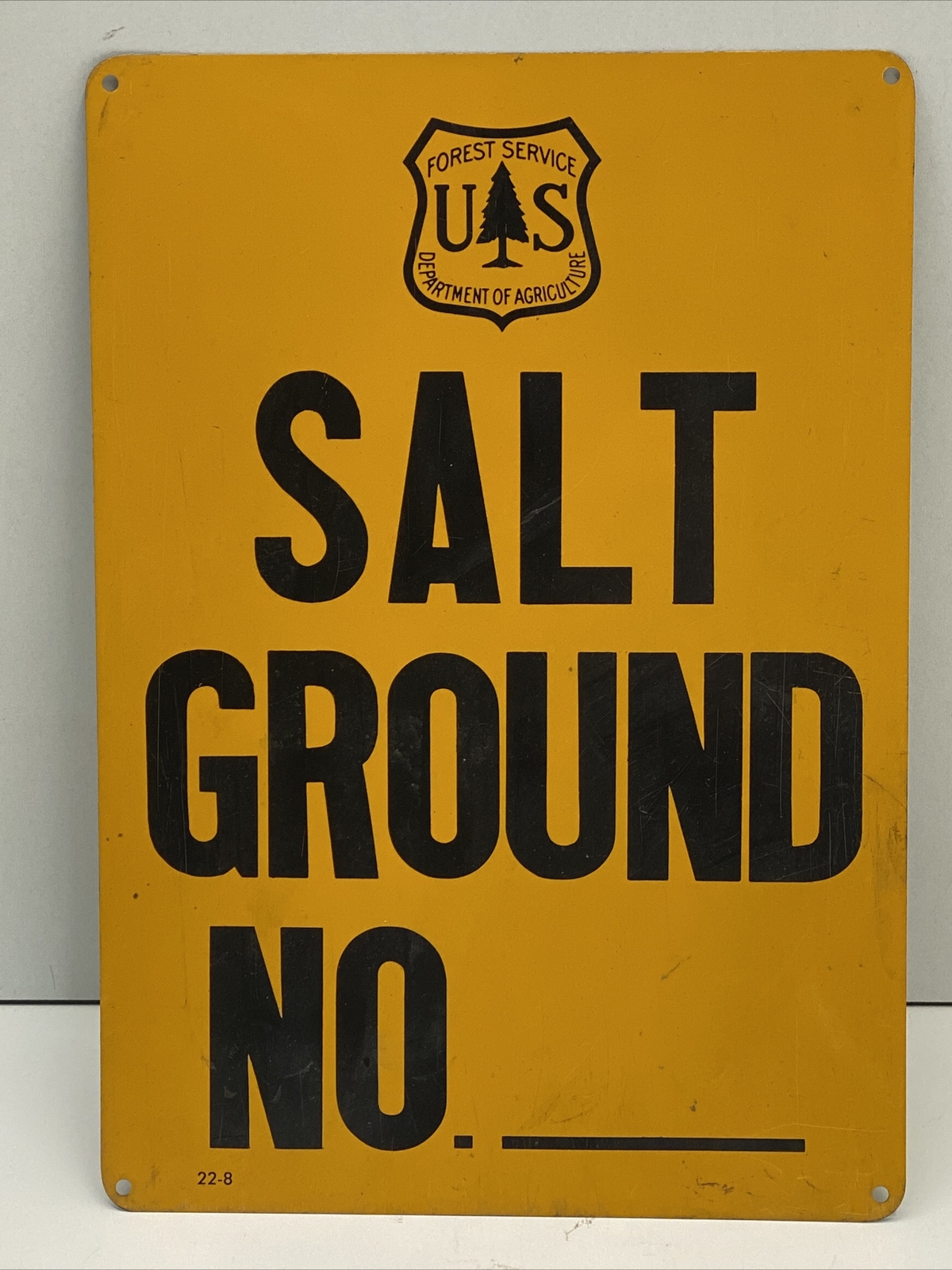 NOS VINTAGE SALT GROUND NO ??? US FOREST SERVICE DEPARTMENT OF AGRICULTURE