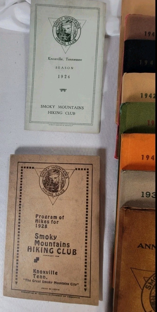 RARE Smoky Mountains Hiking Club Handbook Archive 1926-2017 (48 Vol) GSMNP AT