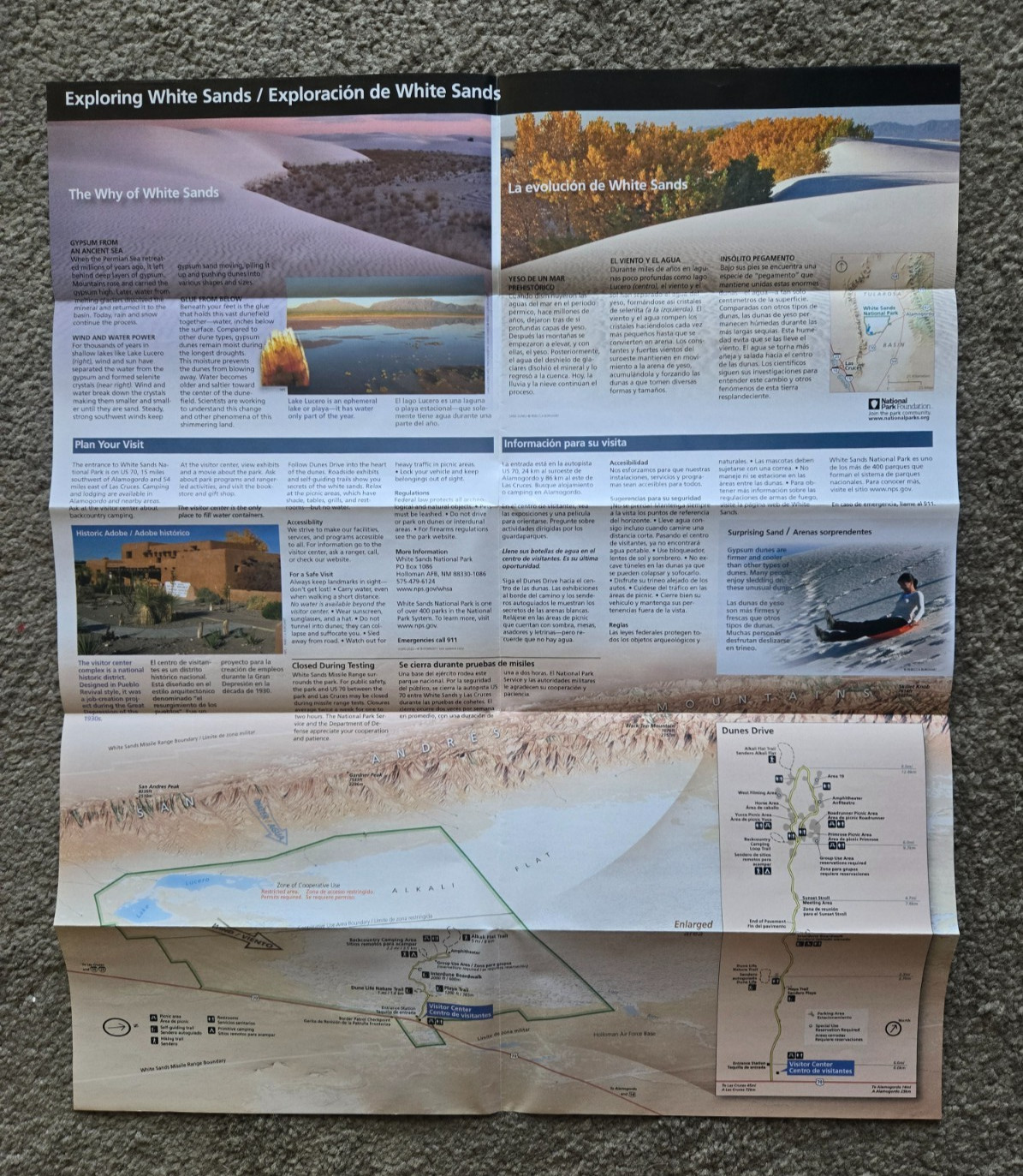 Lot of 10 New Mexico National Park Service unigrid brochures (with Carlsbad)