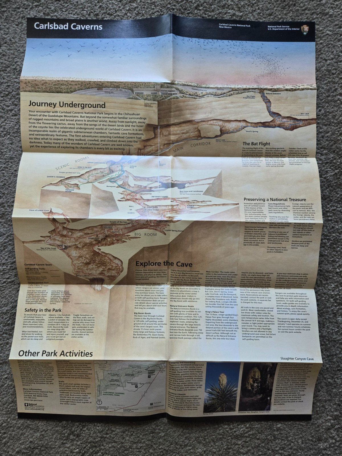Lot of 10 New Mexico National Park Service unigrid brochures (with Carlsbad)