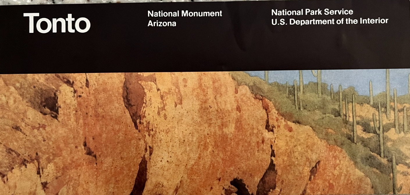 Vintage 1997 TONTO MONUMENT – AZ NATIONAL PARK SERVICE UNIGRID BROCHURE/MAP