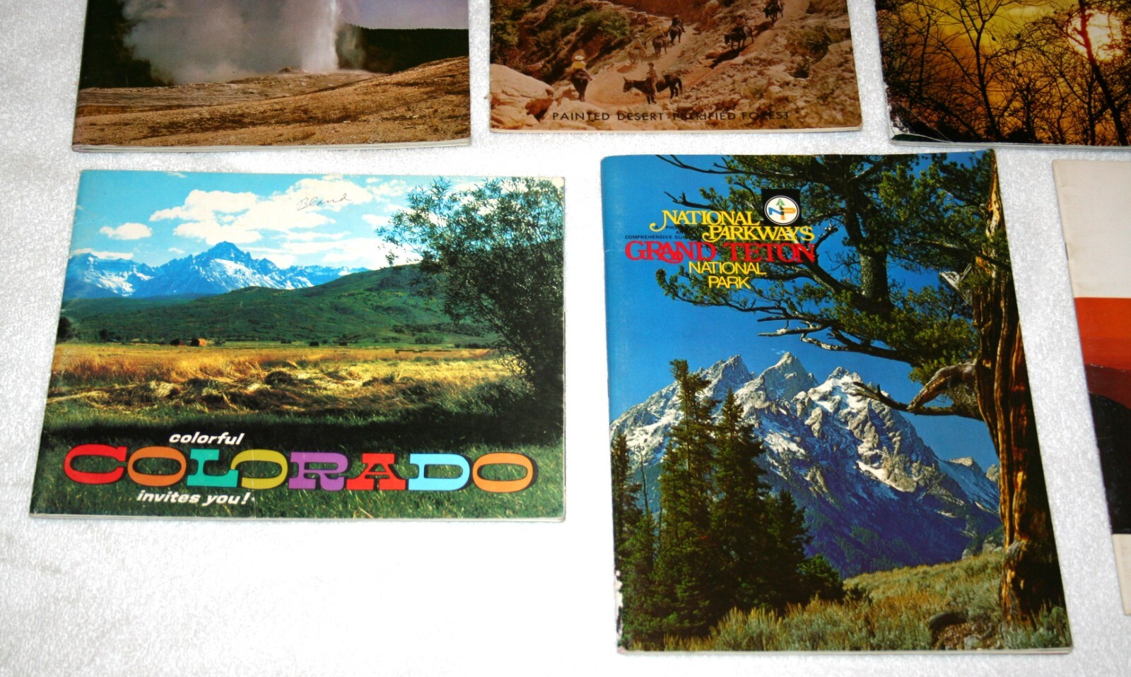 Lot 7 Vintage US National Parks & State Photo Guide Books GRAND CANYON Colorado+