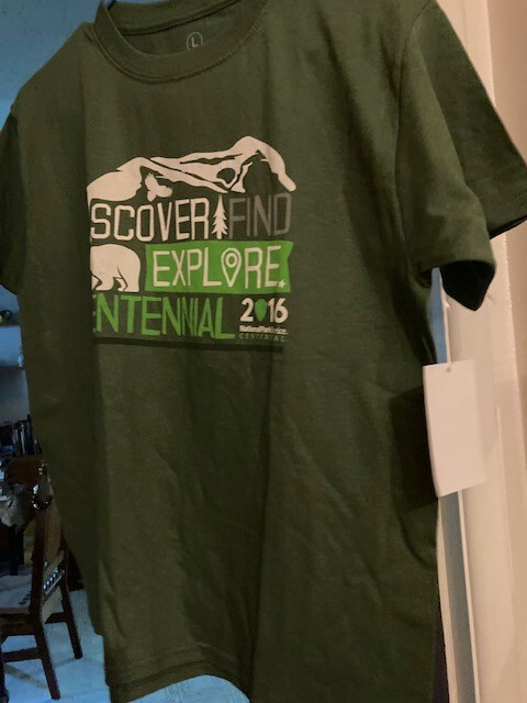 Collectible 2016 National Park Service Centennial Youth Large GREEN NEW w/tag!