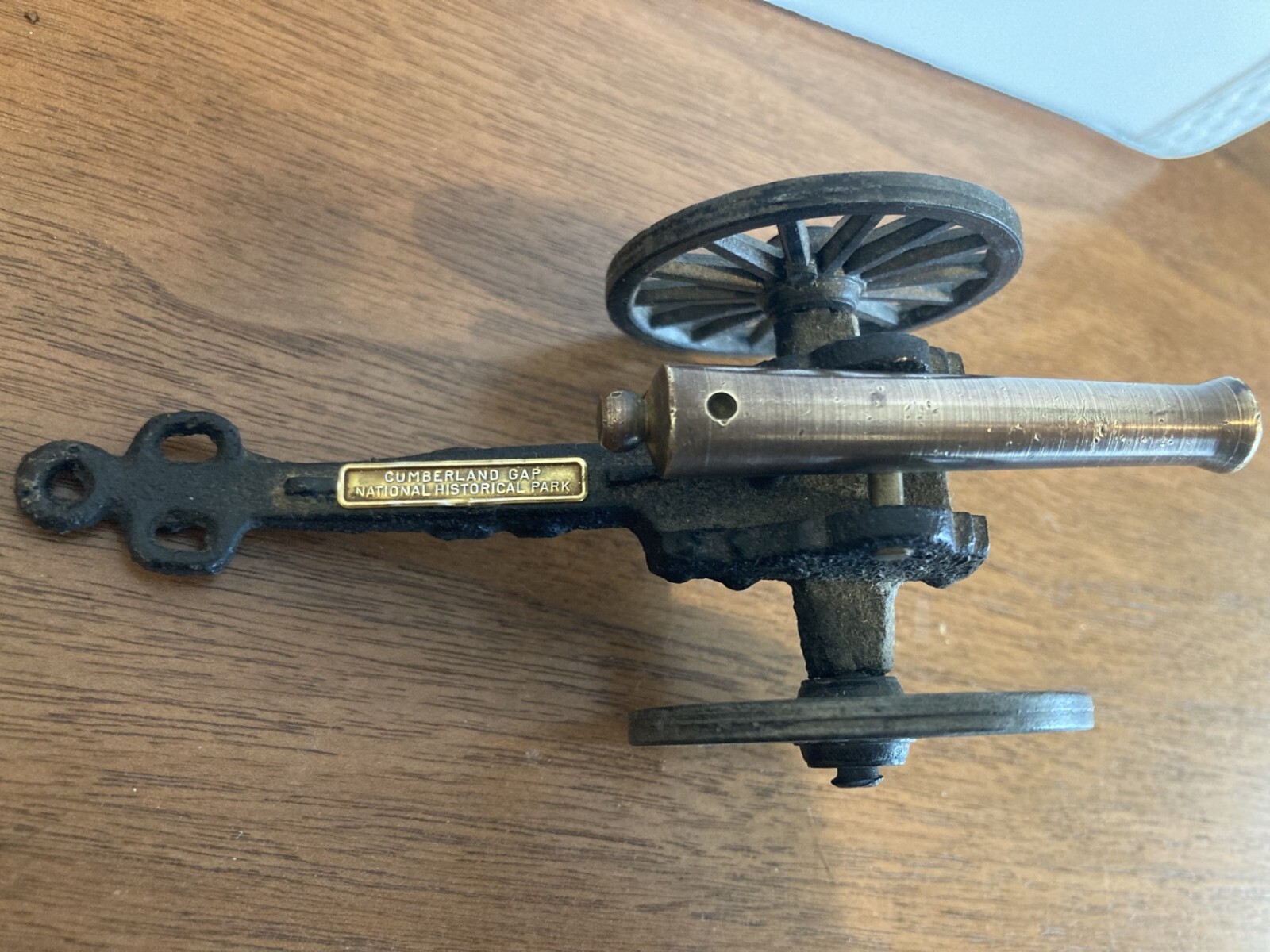 Souvenir Brass Cannon from Cumberland Gap National Historical Park