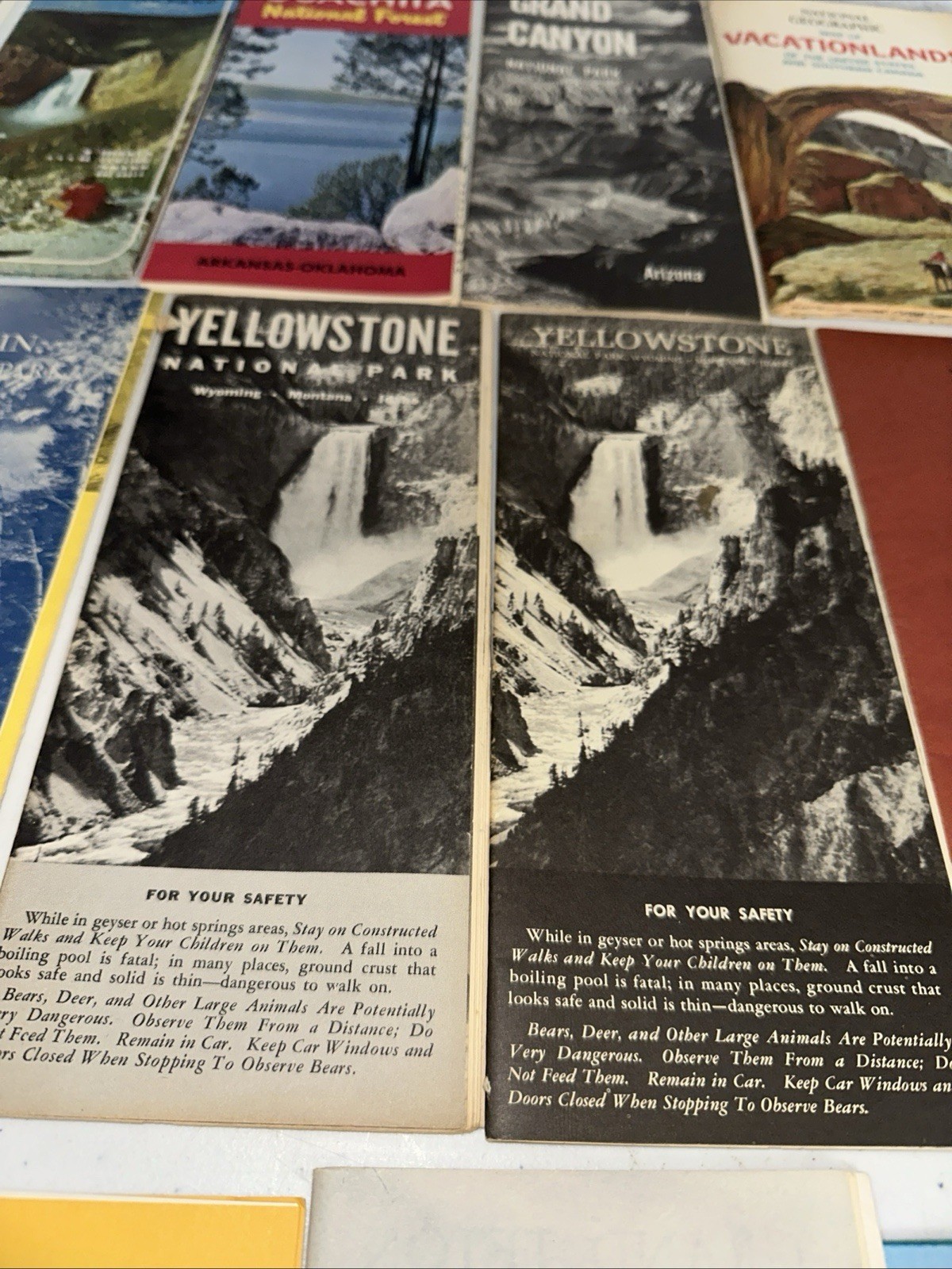 NATIONAL PARKS BROCHURES 1960’s-70’s Yellowstone National Forrest’s Lot Of 19