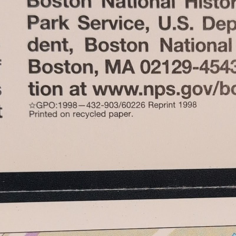 Boston Freedom Trail National Park Service NPS Unigrid GPO 1998 Reprint 1998