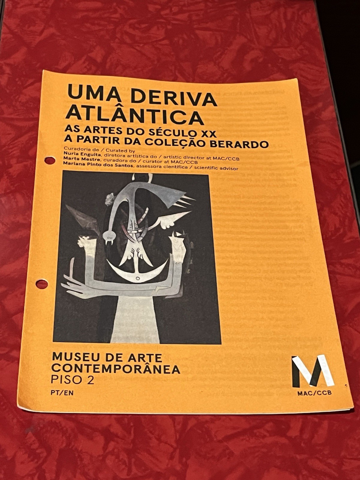 MUSEUM OF CONTEMPORARY ART LISBON PORTUGAL FLOOR 2 GUIDE in Portuguese & English
