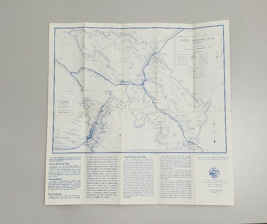 1967 Jasper National Park Vintage Brochure – Alberta Canada