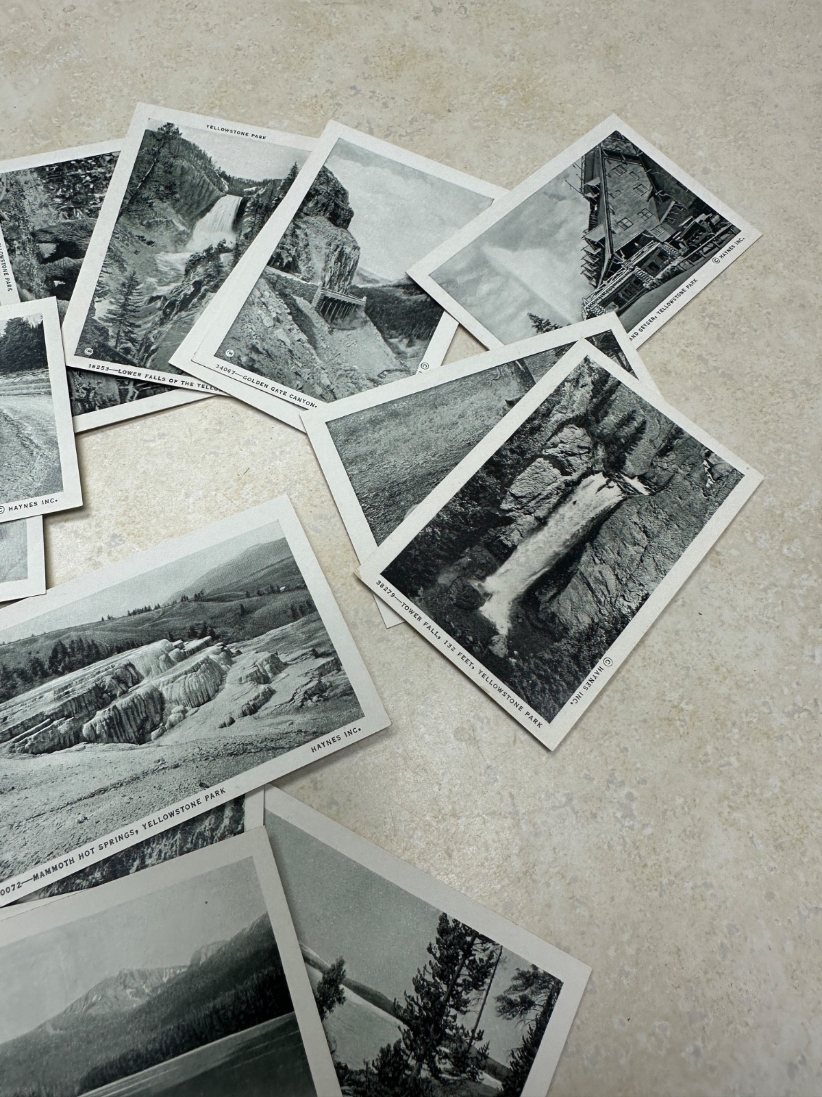 Souvenir Views B & W Vtg picture 20 Mini YELLOWSTONE National Park Haynes