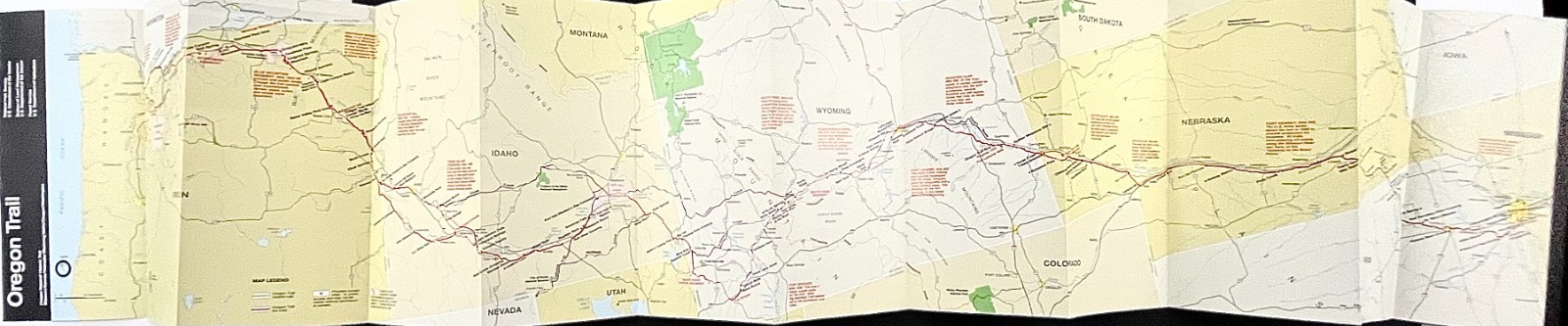 2001 Oregon Trail National Park Service Official Map Guide VTG Travel Brochure