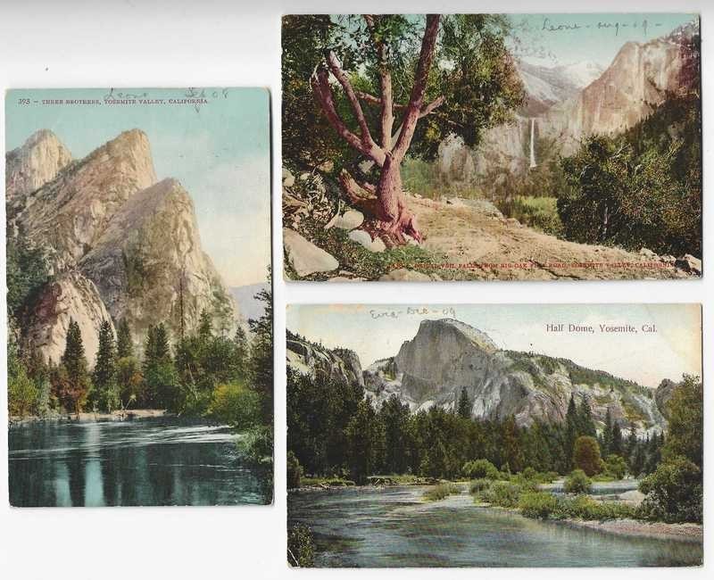 1909–56 mixed lot YOSEMITE NATIONAL PARK Brochures, Postcards, Print, Photos etc