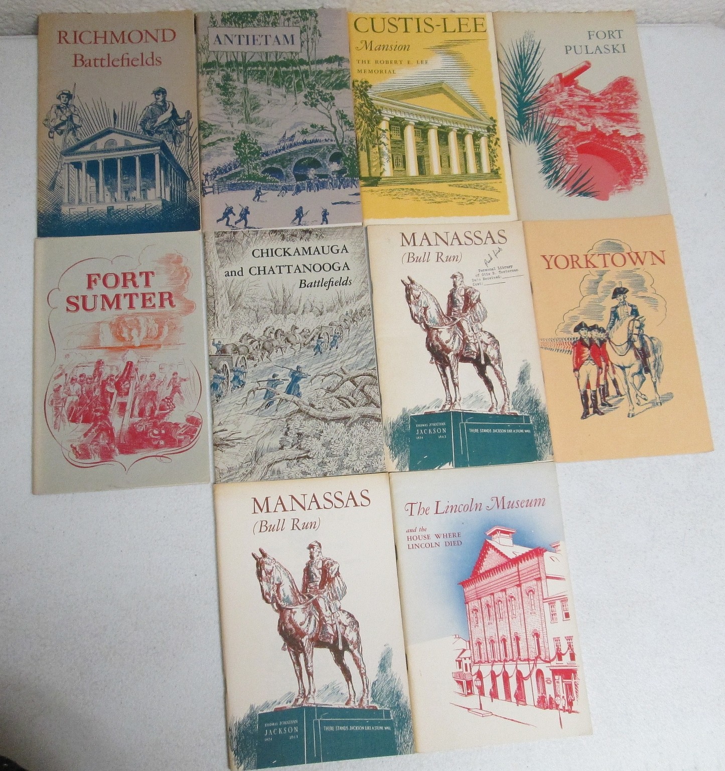 Lot 20 1950’s 60s Civil War Battlefield National Park Historical Guide Handbooks