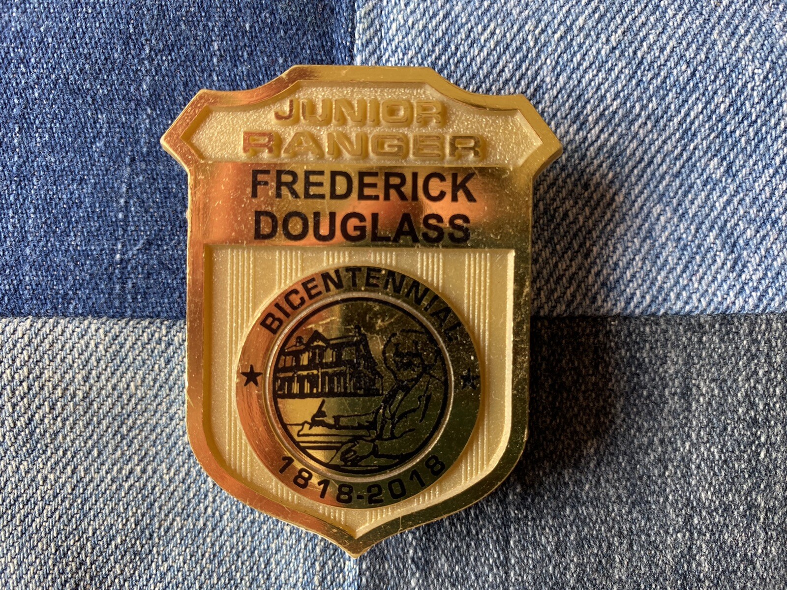 Frederick Douglass Junior Jr Ranger Badge NPS Bicentennial Douglas