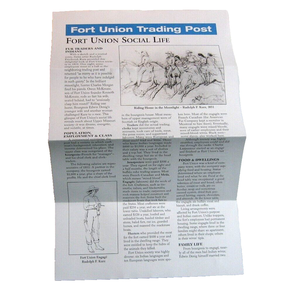 NPS Brochure Fort Union Trading Post National Historic Site People of the Fort