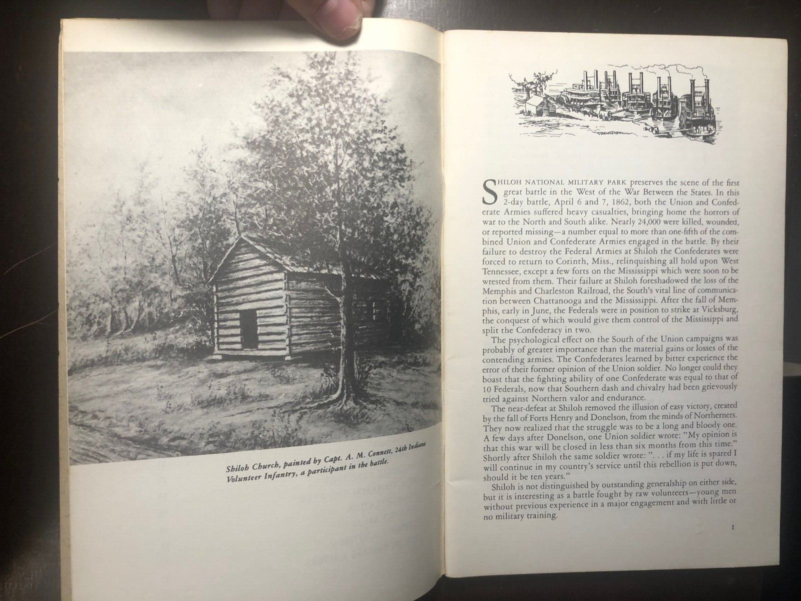 VINTAGE Shiloh National Military Park Booklet / 1961