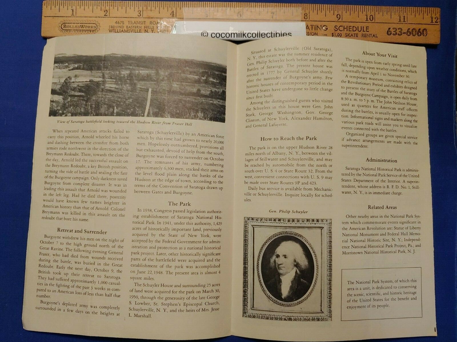 1957 Saratoga National Historic Park New York Brochure National Park Service