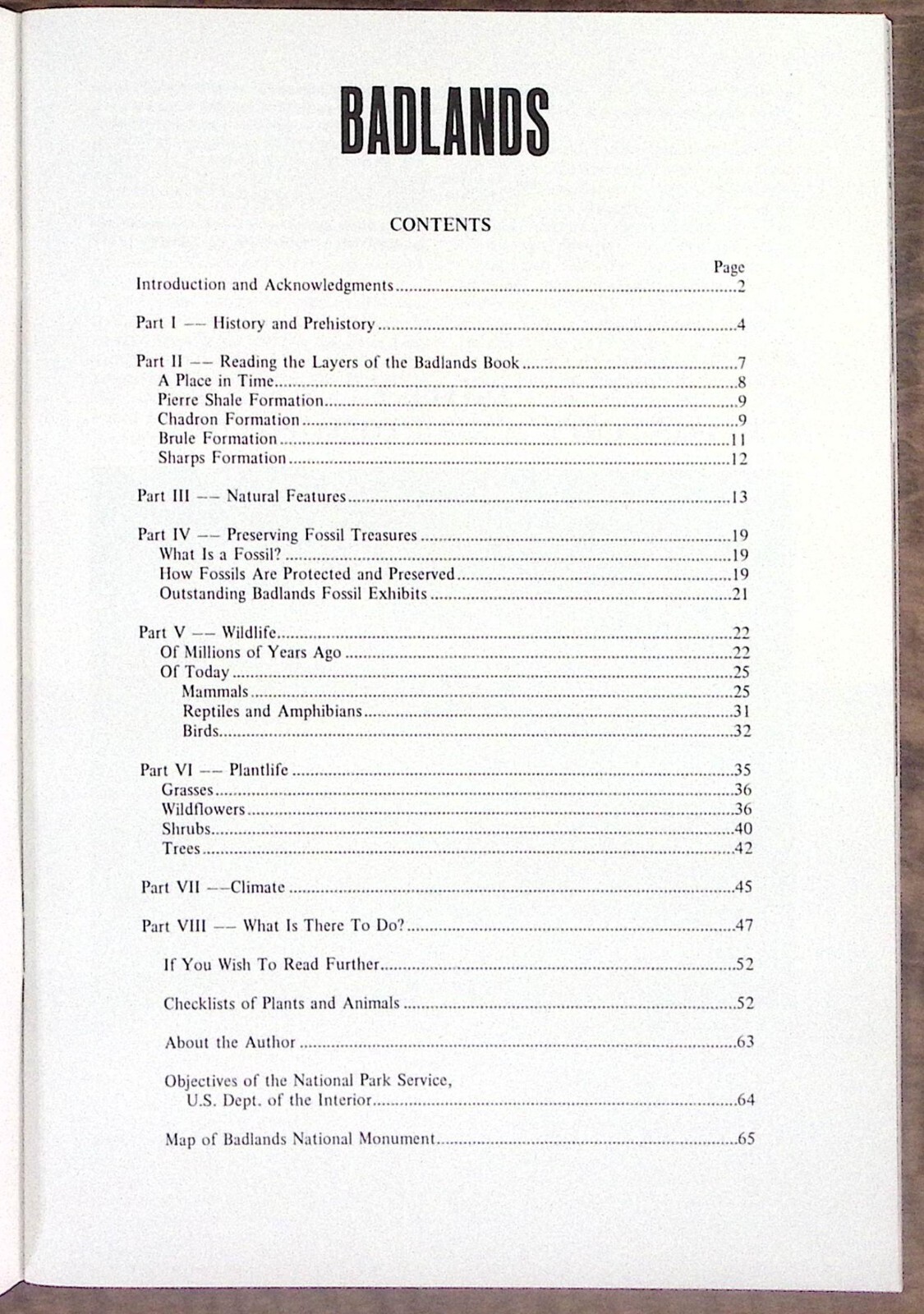 1969 BADLANDS ITS LIFE AND LANDSCAPE NATIONAL PARK SOUTH DAKOTA BOOK Z6374