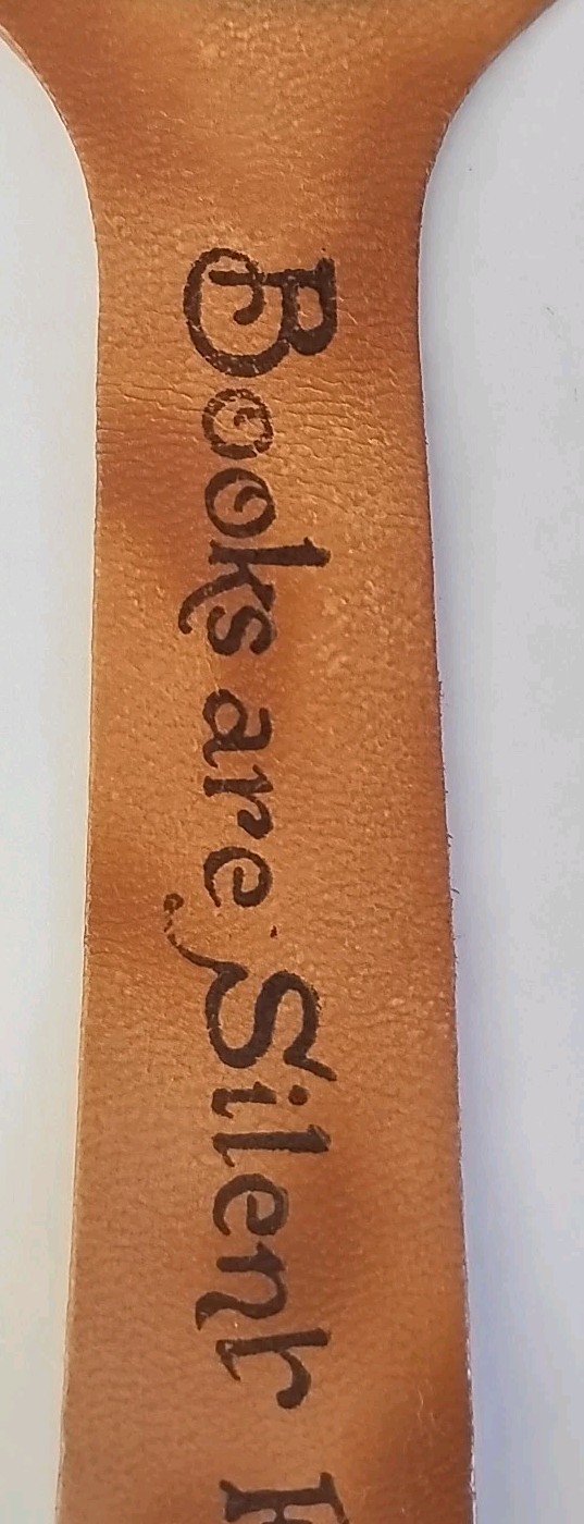 Vtg Leather Deer Bookmark Yosemite National Park “Books Are Silent Friends”