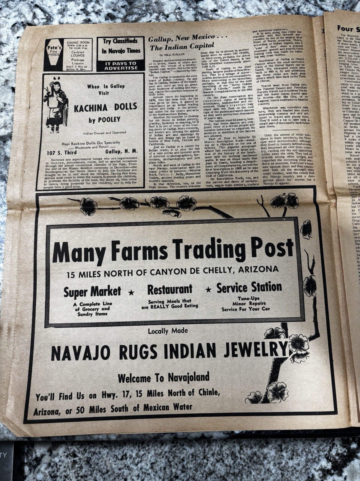 Vintage 1966 Navajoland Tourist Guide Route 66 Gallup NM Native American