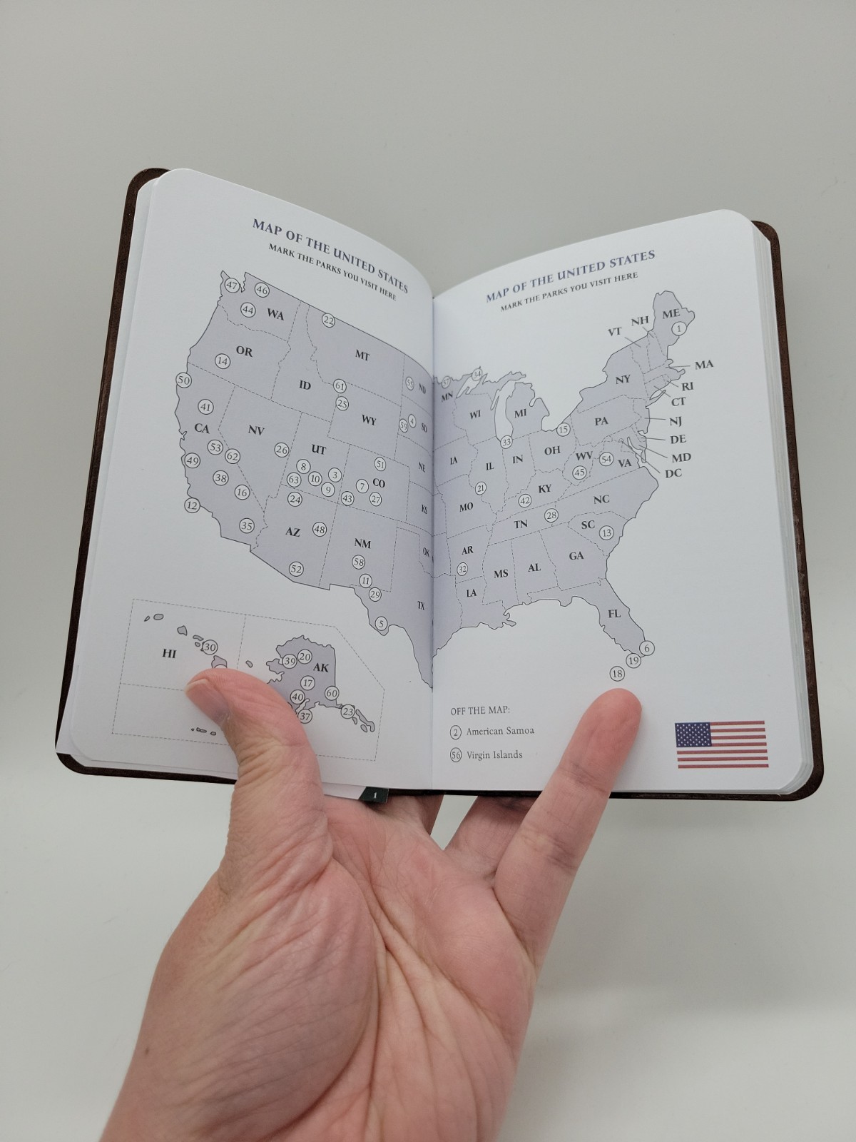 Legend National Parks Passport – US & Canada Park Passport Book with State Map