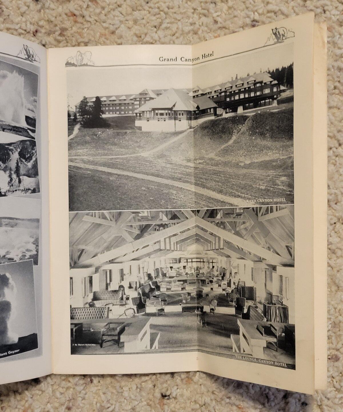 Vintage 1920s Yellowstone Park Hotels Booklet Union Pacific Brochure