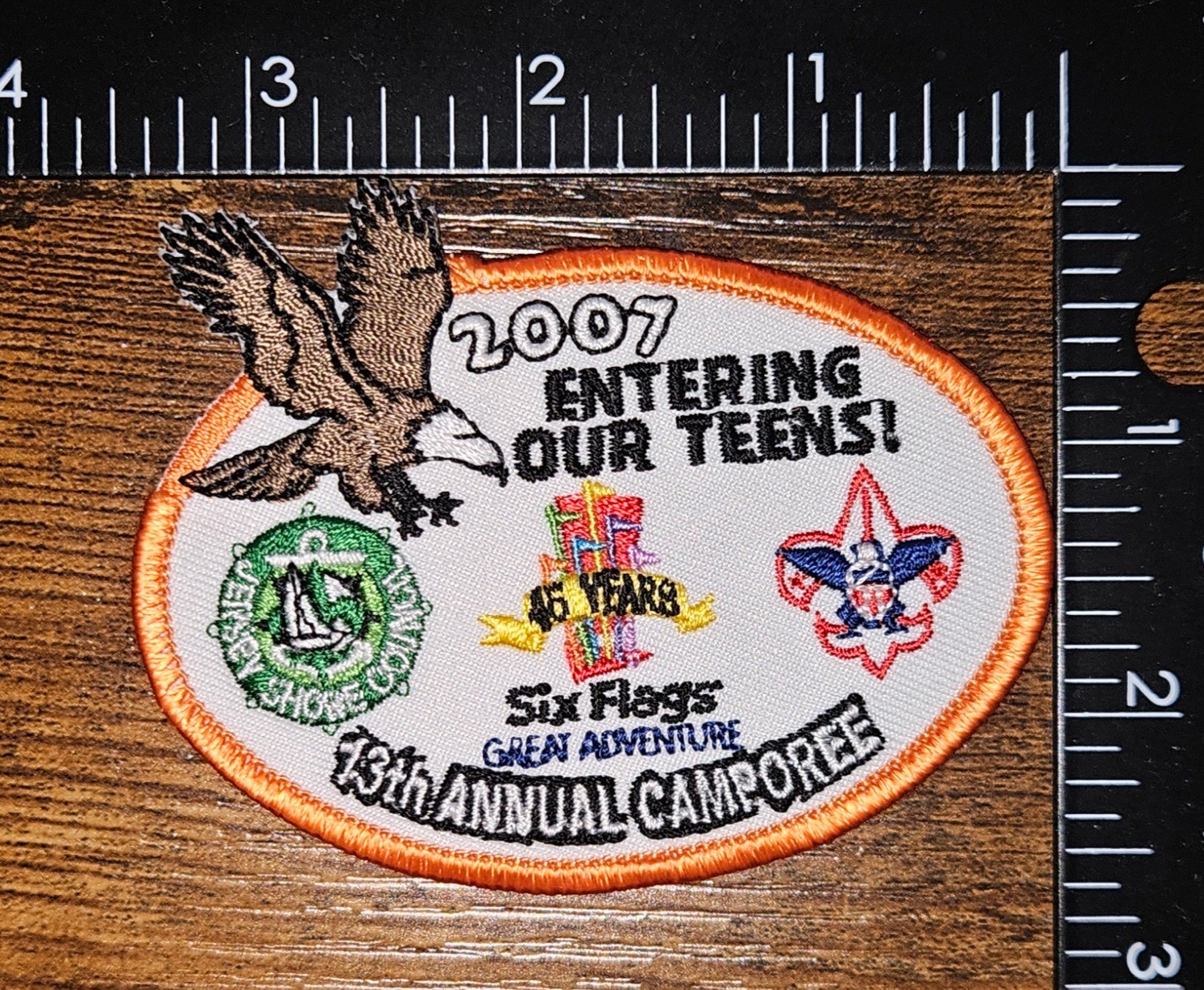 New Jersey Shore Council 2007 Six Flags Theme Park 13th Annual Camporee Patch