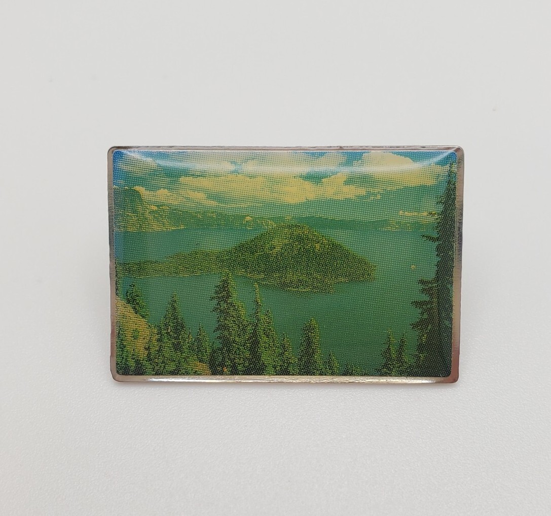 Wizard Island Crater Lake National Park OREGON Souvenir Picture Pin