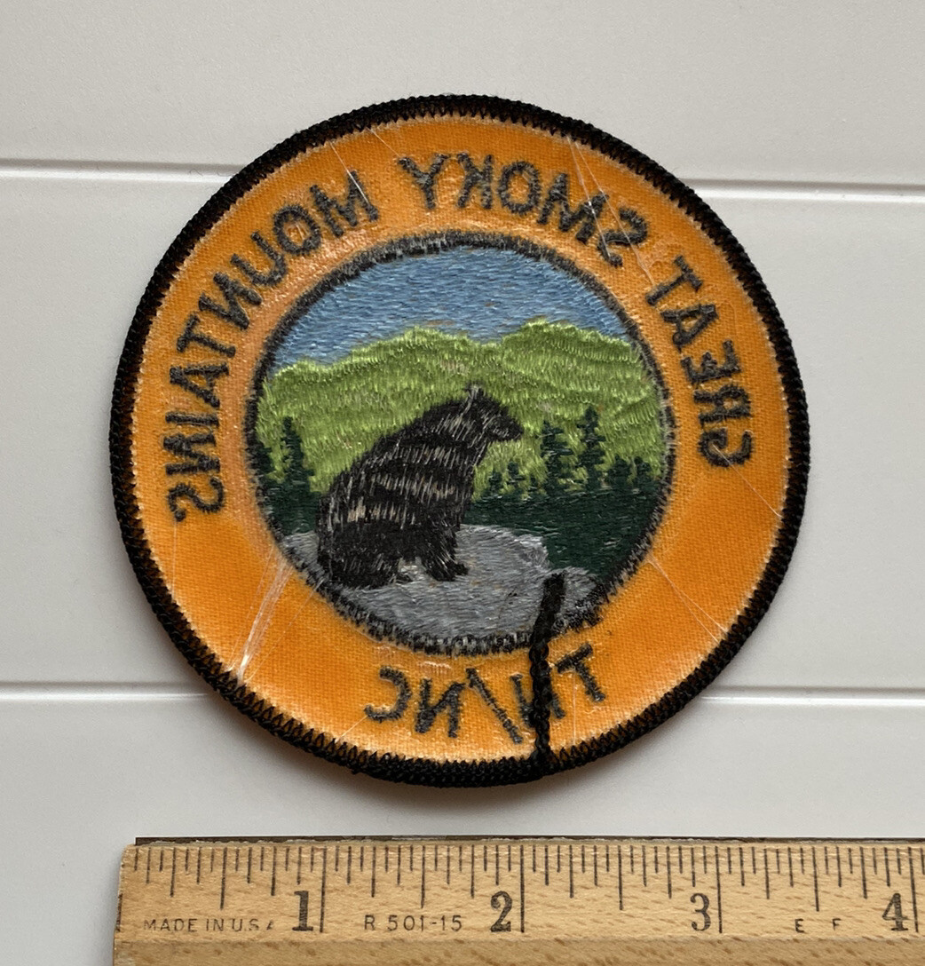 Great Smoky Mountains National Park Smokies Black Bear Round Embroidered Patch