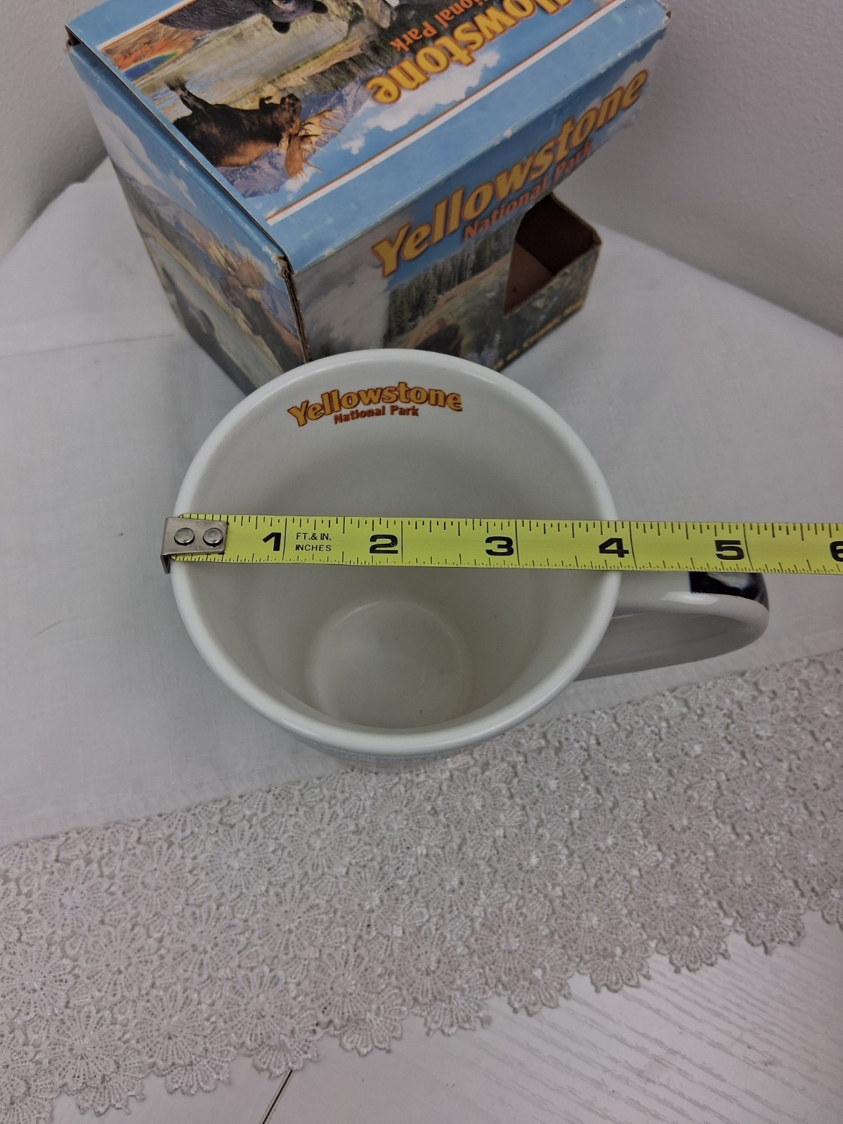 2010 Yellowstone National Park 16 Oz Souvenir Mug Cup In Box Bison Bear Moose