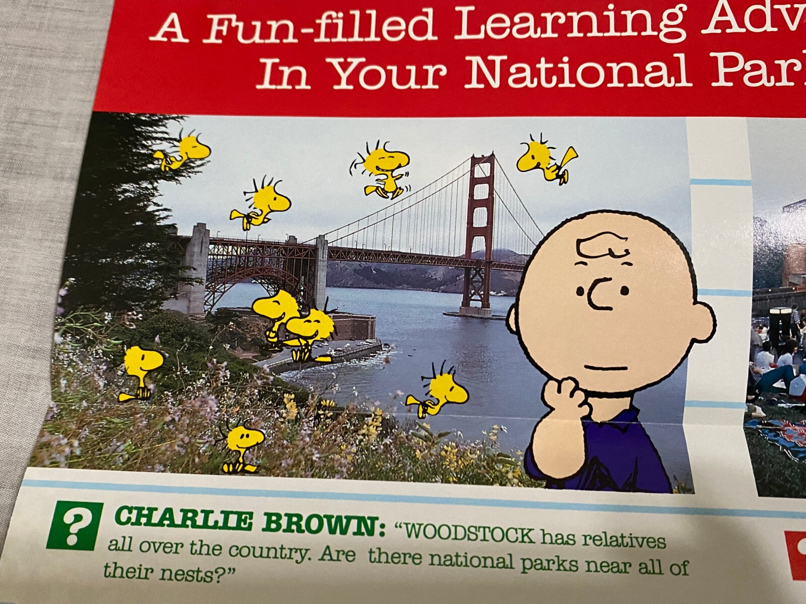 1990s National Park Foundation Snoopy Presents Parks As Classrooms Poster