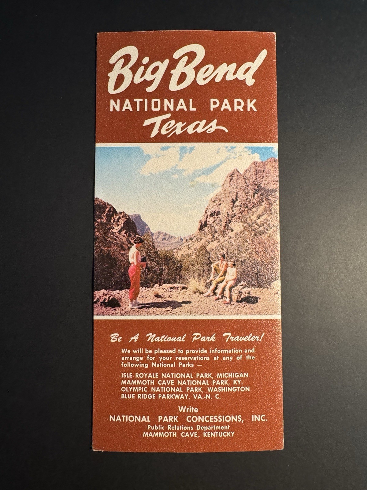 1950s Big Bend National Park Texas Brochure – Guide, Concessions