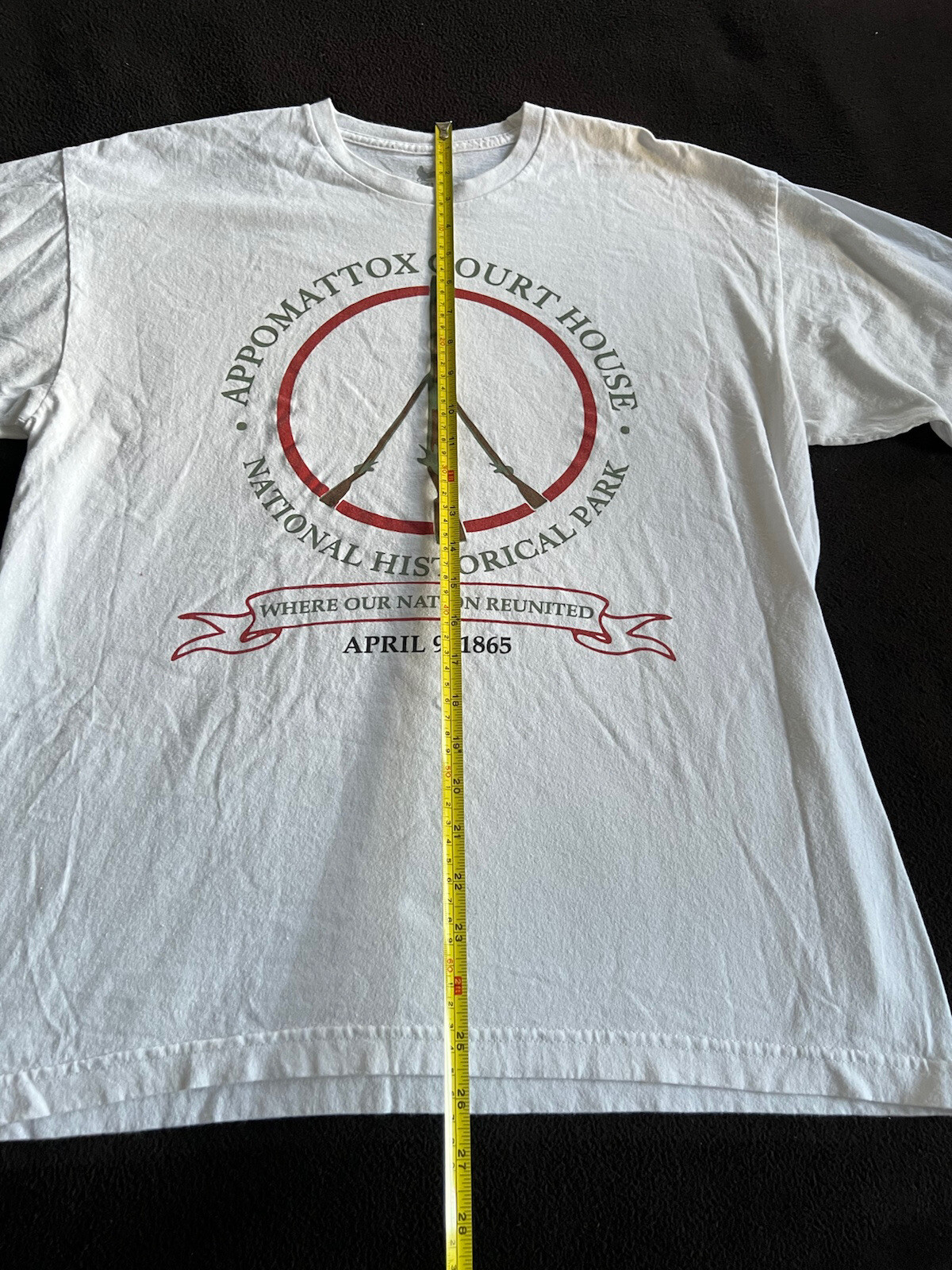 Official Appomattox Court House National Historical Park T-shirt RARE 4/9/1865