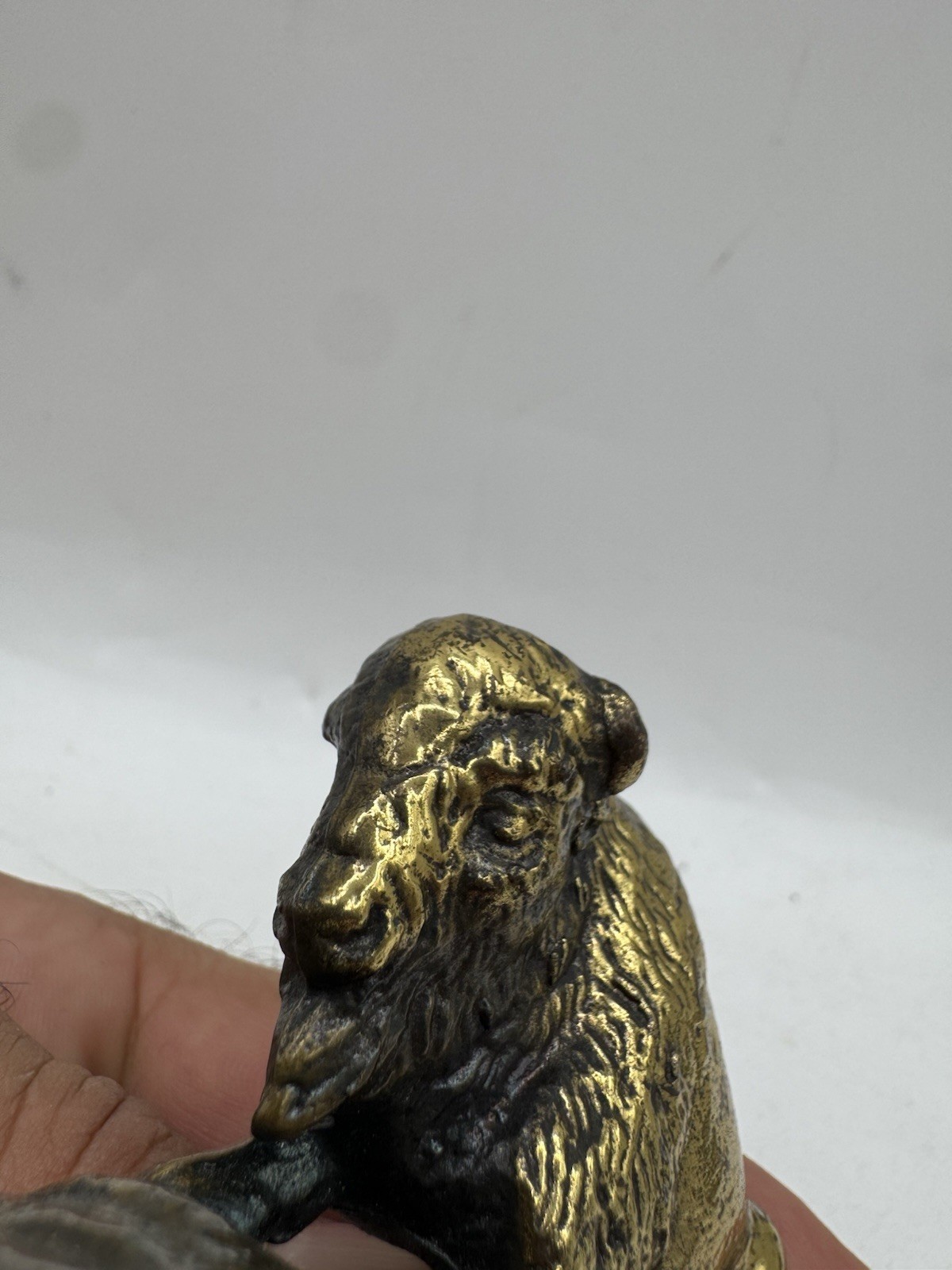 Badlands National Park South Dakota Lot Of 2 Brass Figurines Donkey+Buffalo