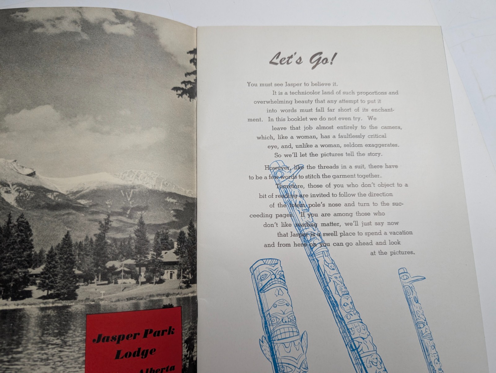 1948 Jasper National Park Alberta Canadian Railway Travel Brochure w/ Map CN