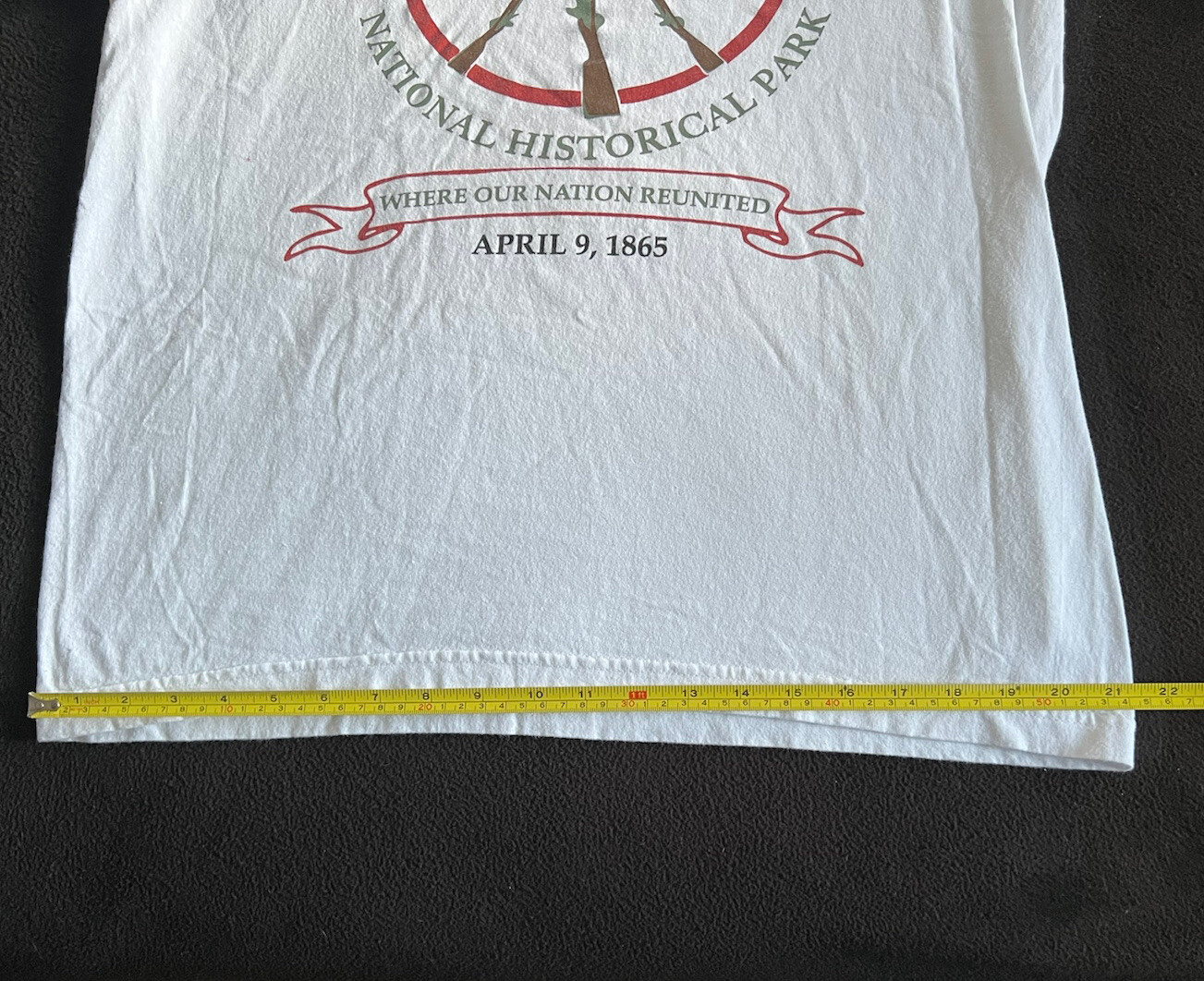 Official Appomattox Court House National Historical Park T-shirt RARE 4/9/1865