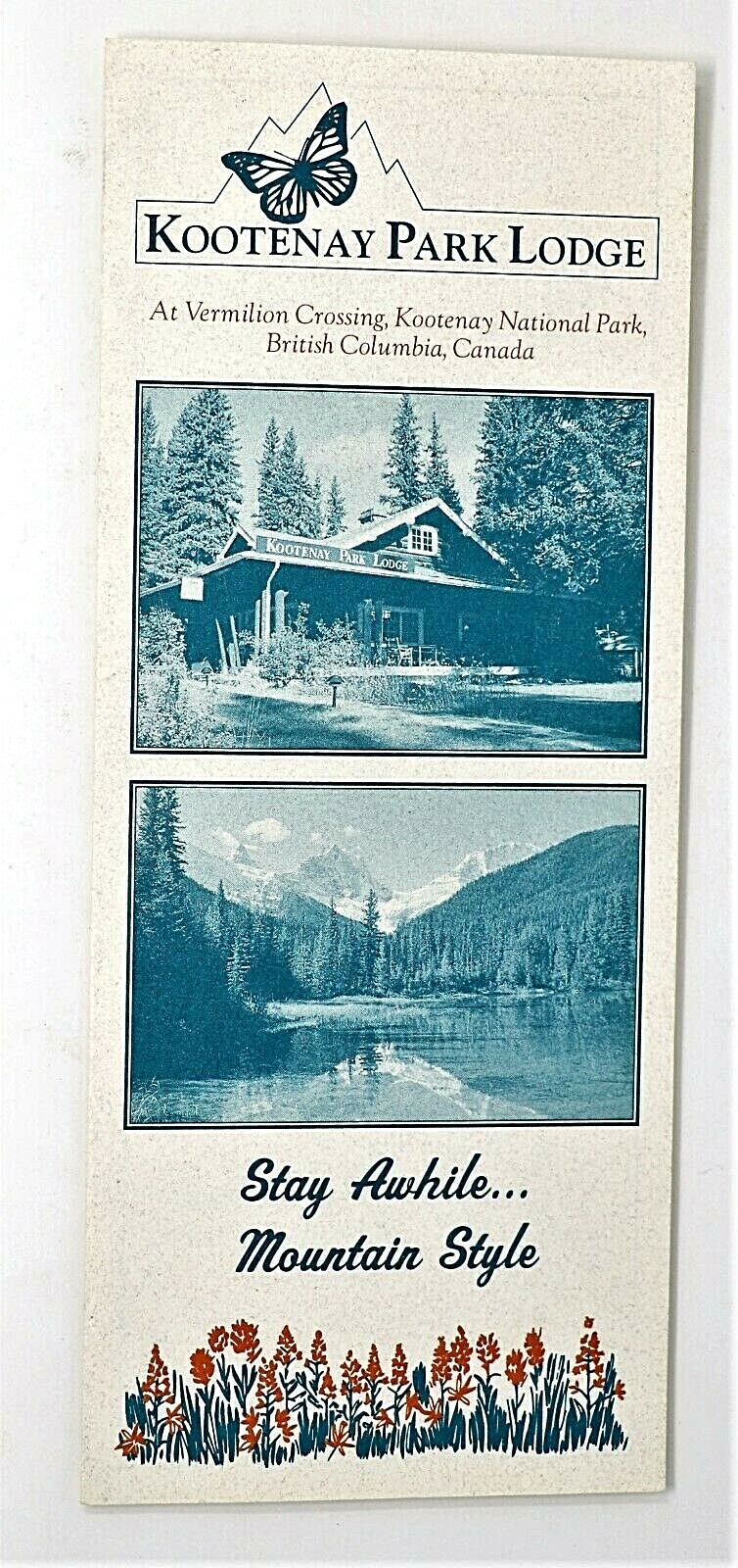 Vintage Kootenay Park Lodge British Columbia Canada Brochure & Map