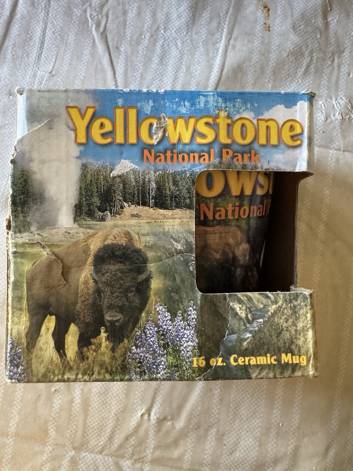 Yellowstone National Park Ceramic Coffee Cup Mug VTG NIB. 16oz