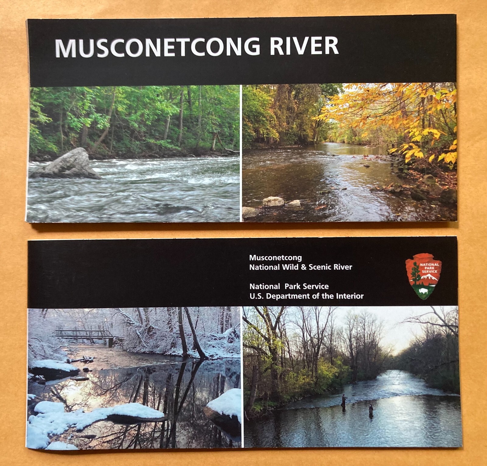 MUSCONETCONG RIVER NATIONAL PARK UNIGRID BROCHURE NEW JERSEY Fishing Canoe Kayak