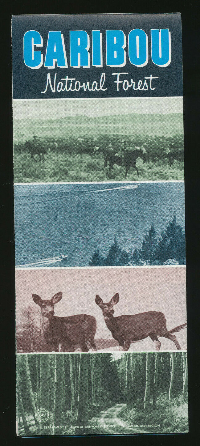 Vtg USDA US Forest Service Department Of Agriculture Caribou National Idaho Map