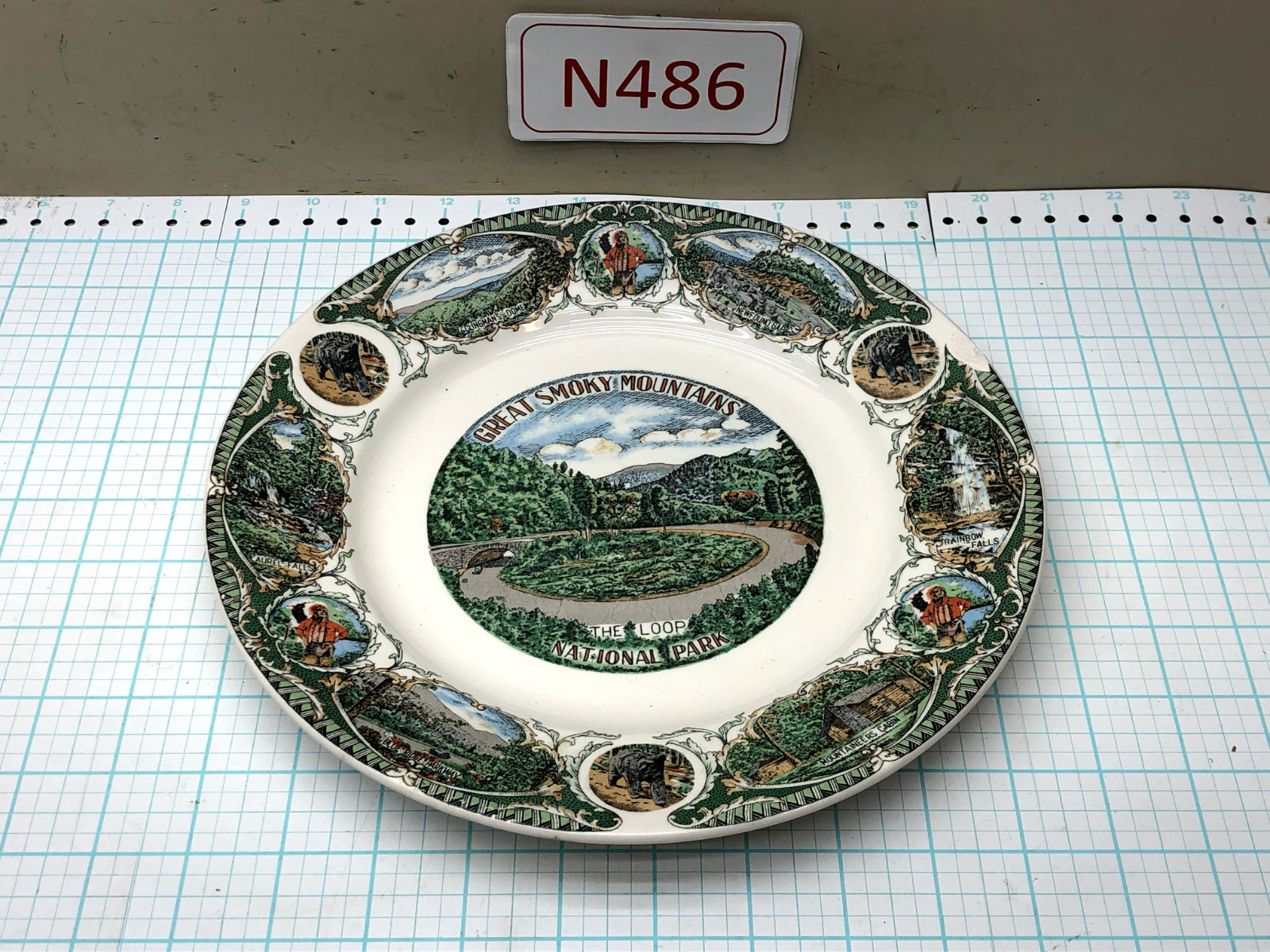 Great Smoky Mountains National Park Souvenir Plate Vintage