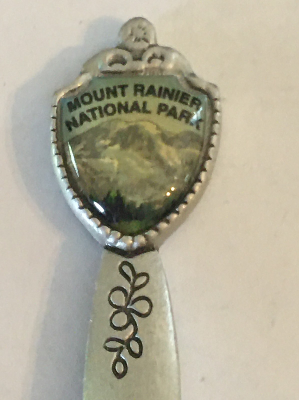 Mount Rainier National Park Pewter Vintage Souvenir Spoon Collectible
