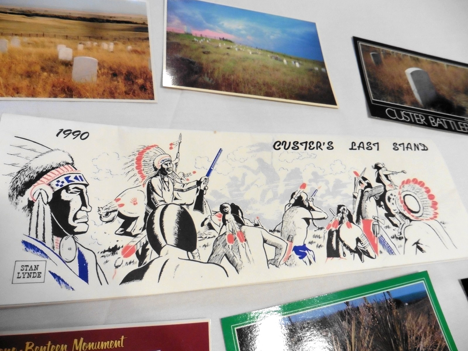 Lot of Vtg Custer Battlefield Little Bighorn National Monument Books + Postcards