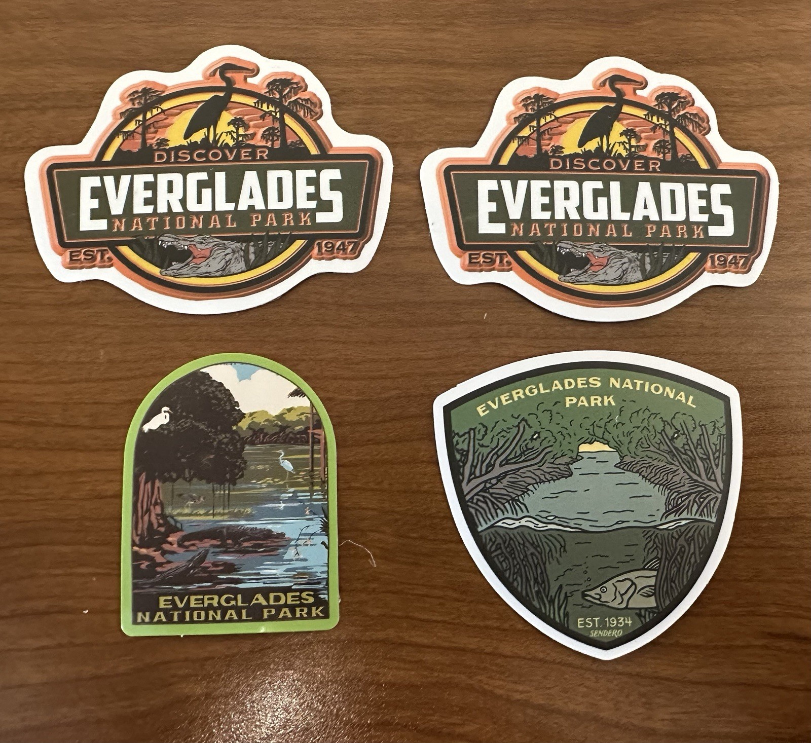 Everglades National Park Sticker Decal Set Of 4