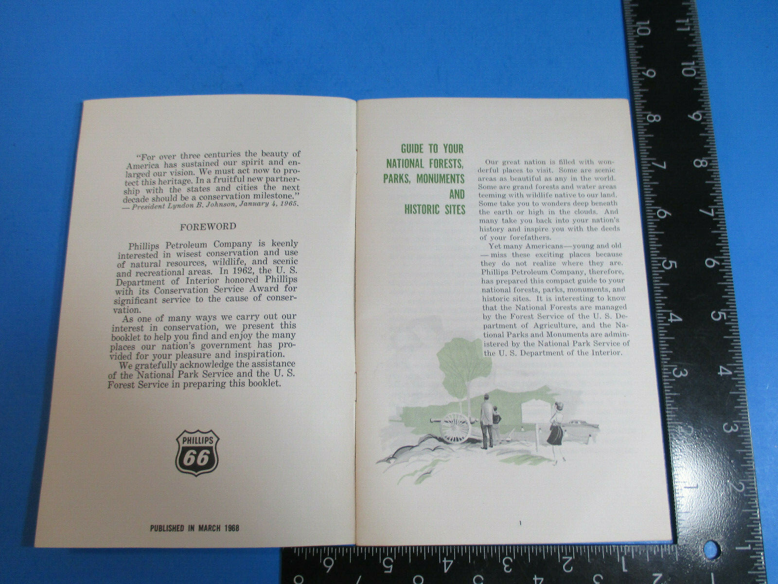 Vintage 1968 Guide To National Forests, Parks, Monuments & Historic Sites S9342