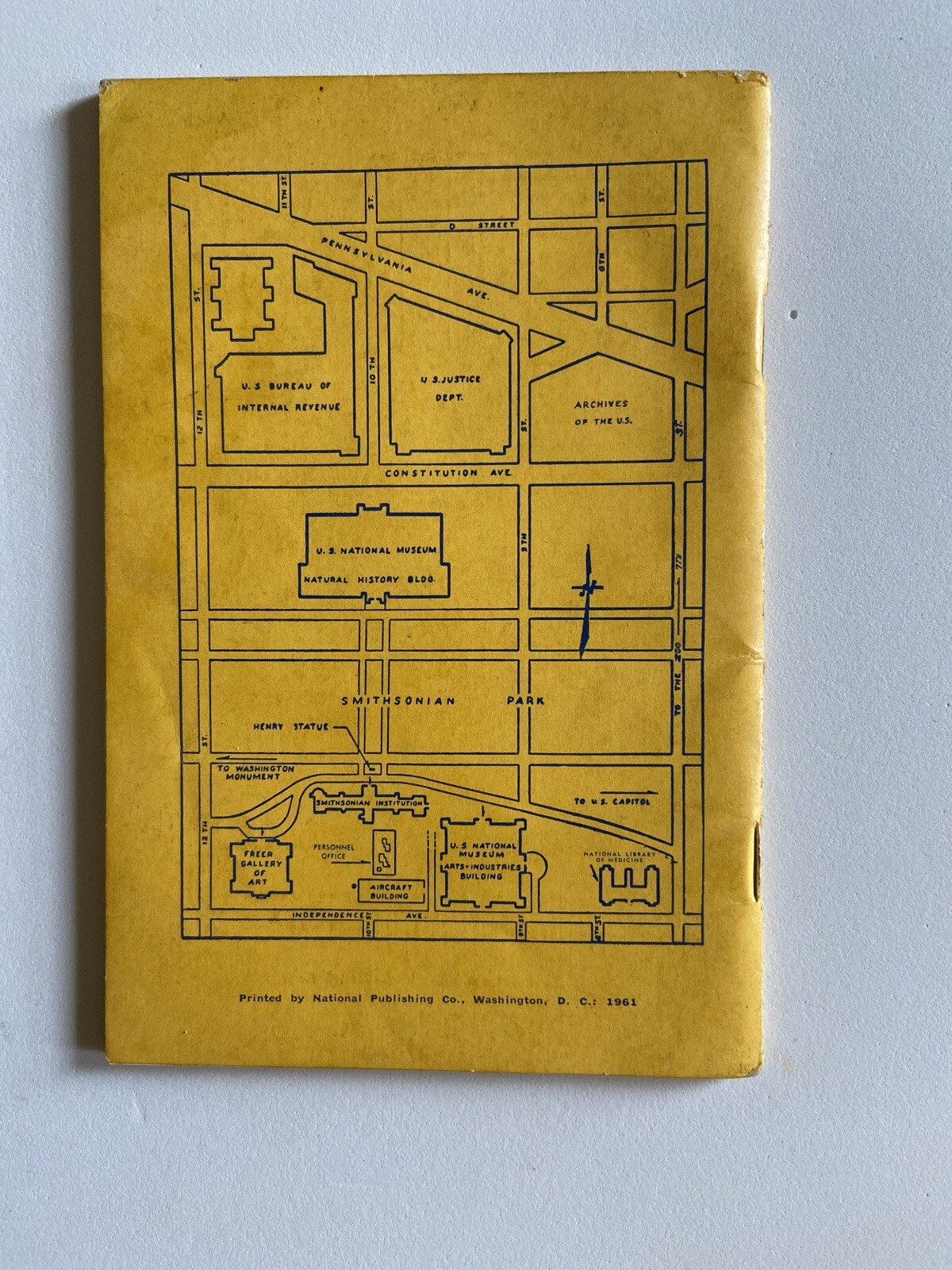 1961 SMITHSONIAN INSTITUTION GUIDE 87 pg maps national air museum Freer GALLERY