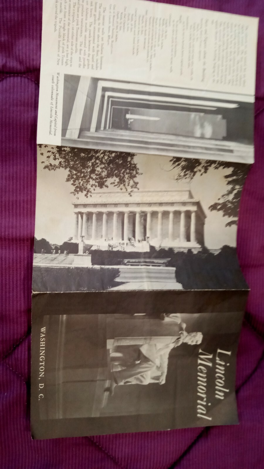 1964 Lincoln Memorial Pamphlet Department of the Interior Washington D. C.