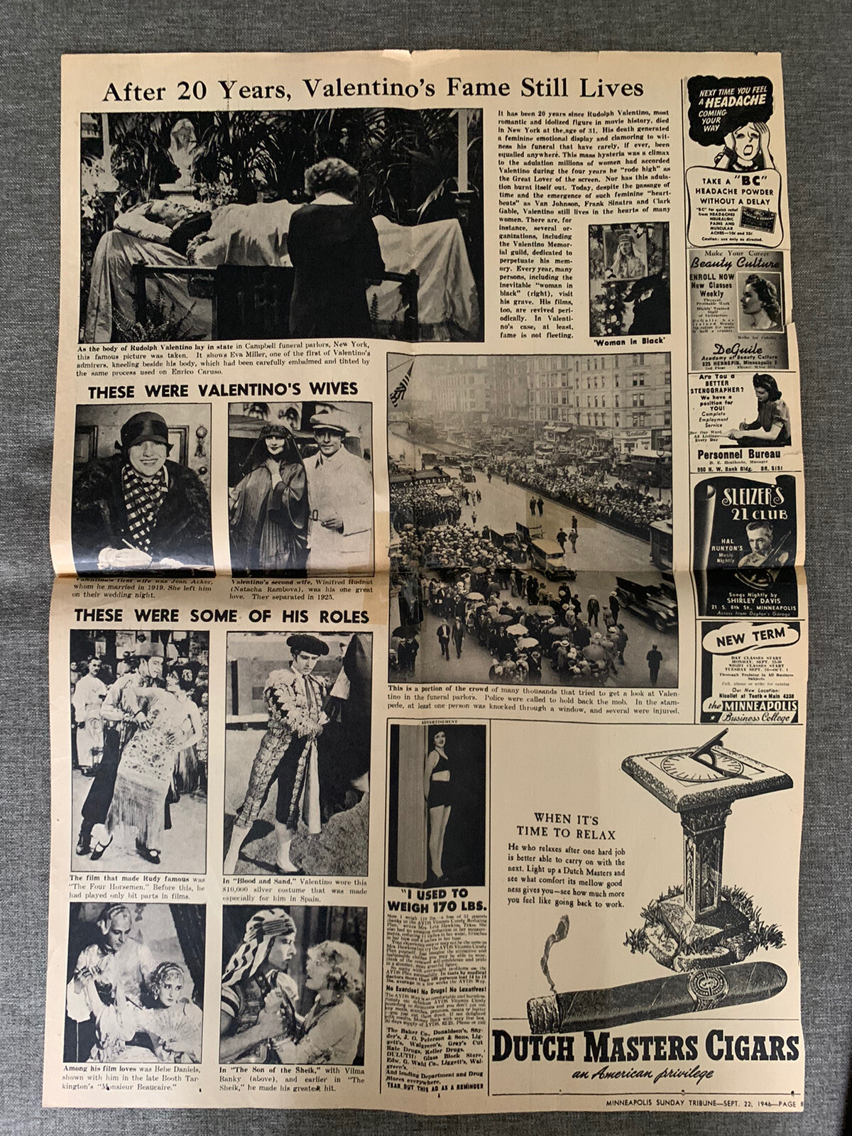Yellowstone MT Rushmore Wyoming Brochures, 1946 Newspaper Article, Postcards Lot