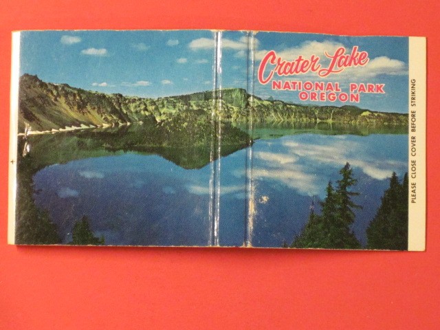 Crater Lake National Park 2″ Matchbook Cover – Crater Lake, Oregon / Excellent!